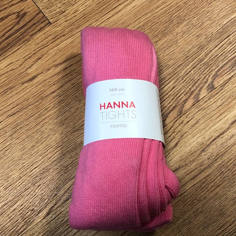 Hanna Andersson Pink Footed Tights  160cm